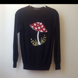 Modcloth / Sugarhill Black Mushroom Sweater